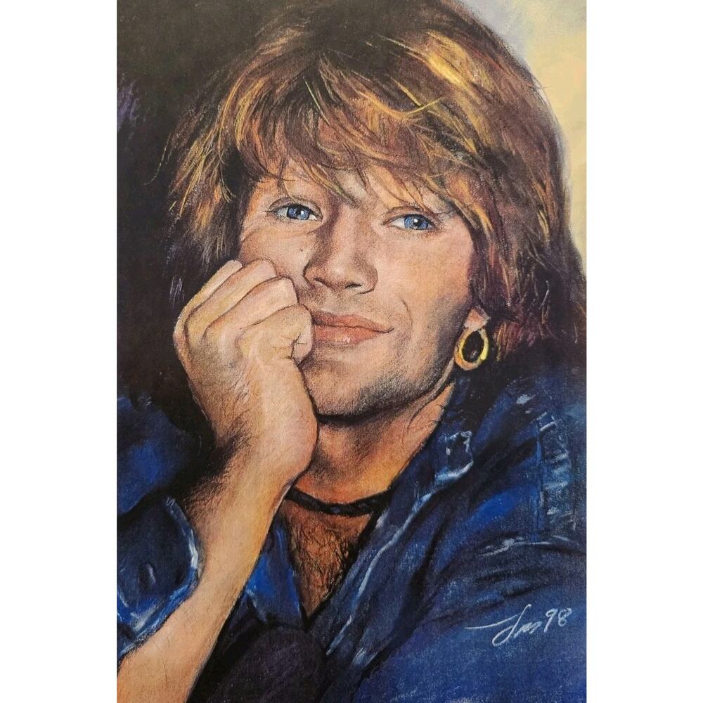 Jon Bon Jovi Giclee? Art print‎ JM98 High Quality 11x17 Extreme Detail Blue Eyes